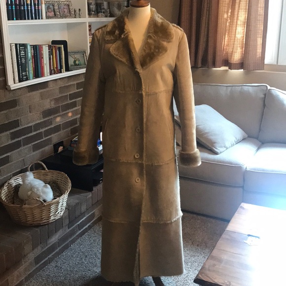 Brandon Thomas full length suede leather coat - Picture 2 of 8